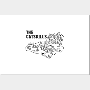 The Catskills Map Art Posters and Art